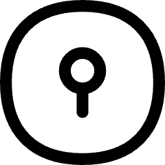 Keyhole Lock Circle Icon from Flex Line Set