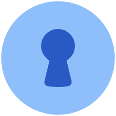 Keyhole Lock Circle Icon from Plump Flat Set