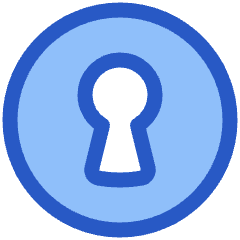 Keyhole Lock Circle Icon from Plump Duo Set