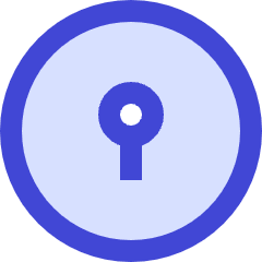 Keyhole Lock Circle Icon from Sharp Duo Set