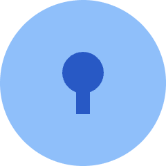 Keyhole Lock Circle Icon from Sharp Flat Set