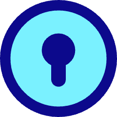 Keyhole Lock Circle Icon from Core Pop Set