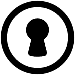 Keyhole Lock Circle Icon from Plump Remix Set