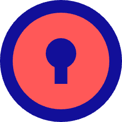 Keyhole Lock Circle Icon from Sharp Pop Set