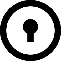 Keyhole Lock Circle Icon from Sharp Remix Set
