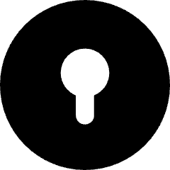 Keyhole Lock Circle Icon from Core Solid Set