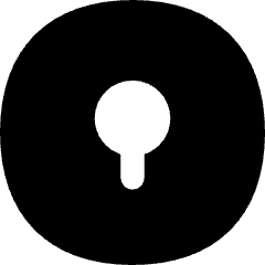Keyhole Lock Circle Icon from Flex Solid Set