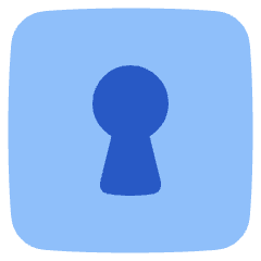 Keyhole Lock Square Icon from Plump Flat Set