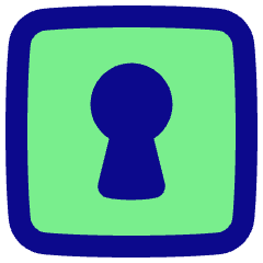 Keyhole Lock Square Icon from Plump Pop Set