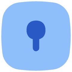 Keyhole Lock Square Icon from Flex Flat Set