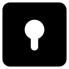 Keyhole Lock Square Icon from Core Solid Set