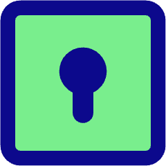 Keyhole Lock Square Icon from Core Pop Set