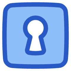 Keyhole Lock Square Icon from Plump Duo Set