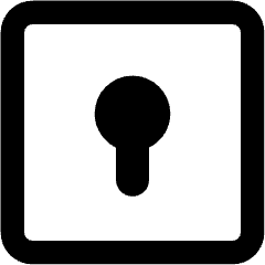 Keyhole Lock Square Icon from Core Remix Set