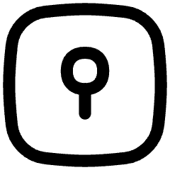 Keyhole Lock Square Icon from Flex Line Set