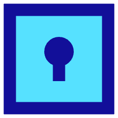 Keyhole Lock Square Icon from Sharp Pop Set