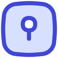Keyhole Lock Square Icon from Flex Duo Set