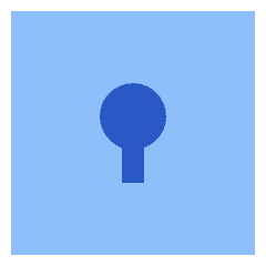 Keyhole Lock Square Icon from Sharp Flat Set