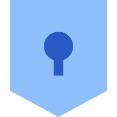 Keyhole Shield Icon from Sharp Flat Set