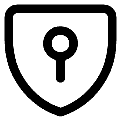 Keyhole Shield Icon from Core Line Set