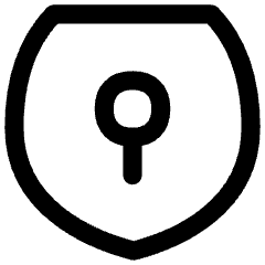 Keyhole Shield Icon from Flex Line Set