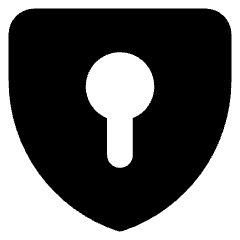 Keyhole Shield Icon from Core Solid Set