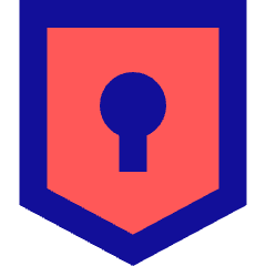 Keyhole Shield Icon from Sharp Pop Set