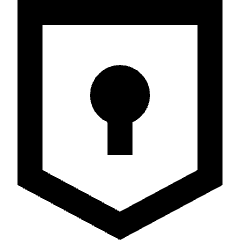 Keyhole Shield Icon from Sharp Remix Set