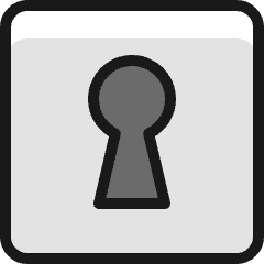 Keyhole Square Icon from Ultimate Colors Set
