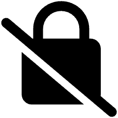 Lock Cancel Slash Icon from Ultimate Bold Set