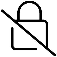 Lock Cancel Slash Icon from Ultimate Light Set