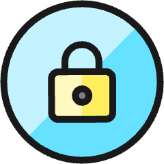 Lock Circle 1 Icon from Ultimate Colors Set