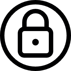 Lock Circle 1 Icon from Ultimate Regular Set