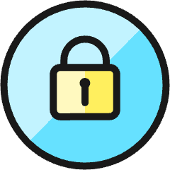 Lock Circle Icon from Ultimate Colors Set