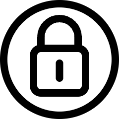 Lock Circle Icon from Ultimate Regular Set