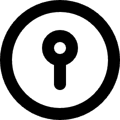 Lock Circle Icon from Micro Line Set