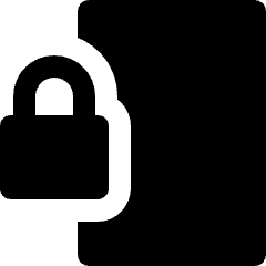 Lock Door Icon from Nova Solid Set