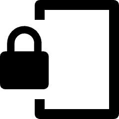 Lock Door Icon from Nova Line Set