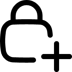 Lock Encryption Add Icon from Flex Line Set