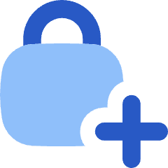 Lock Encryption Add Icon from Flex Flat Set