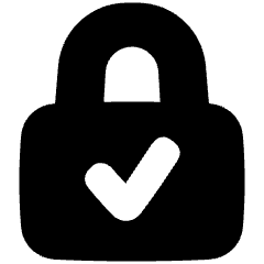 Lock Encryption Check Active Icon from Plump Solid Set