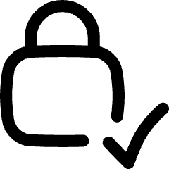 Lock Encryption Check Active Icon from Flex Line Set