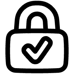 Lock Encryption Check Active Icon from Plump Line Set