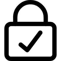 Lock Encryption Check Active Icon from Core Line Set