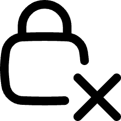 Lock Encryption Off Icon from Flex Line Set