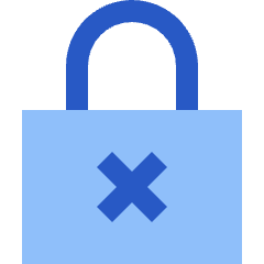 Lock Encryption Off Icon from Sharp Flat Set