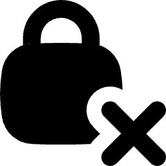 Lock Encryption Off Icon from Flex Solid Set