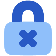 Lock Encryption Off Icon from Plump Flat Set