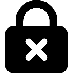 Lock Encryption Off Icon from Core Solid Set