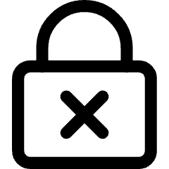 Lock Encryption Off Icon from Core Line Set